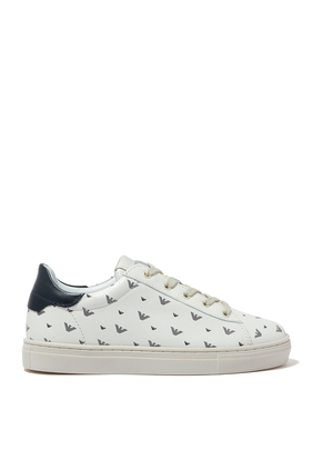 Ivory Leather Logo Trainers
